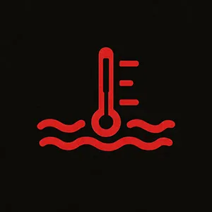 Motortemperatuur lampje